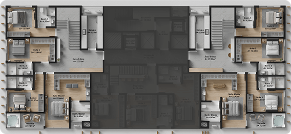 Planta Duplex 1 e 3
